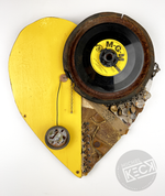 Found Object Heart Wall Sculptures