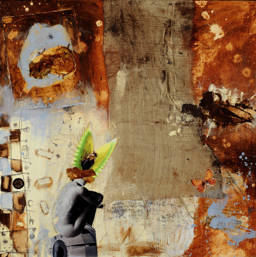 MIXED MEDIA ART Canvas Print of Gotcha