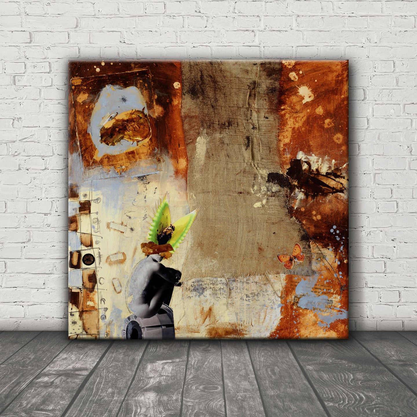 MIXED MEDIA ART Canvas Print of Gotcha