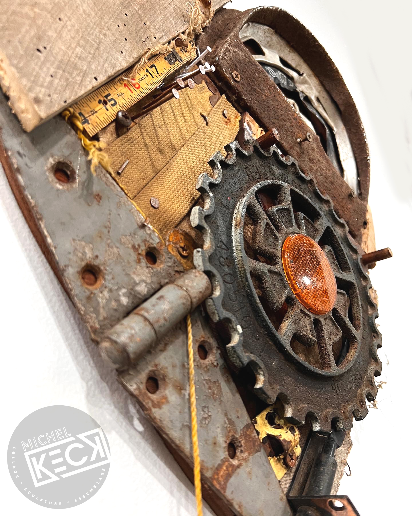 Heart Assemblages:  Heart Art the assemblage works of artist Michel Keck where she uses found object to create heart art.
