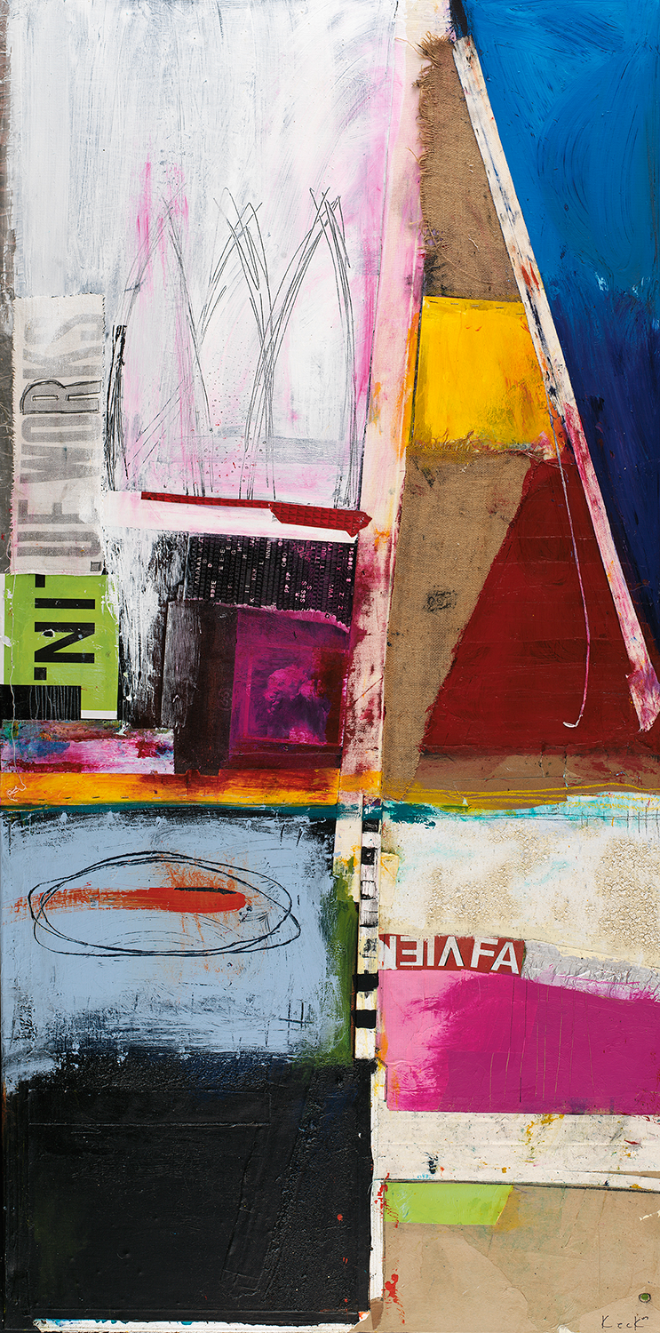 The color filled expressive artworks of Michel Keck.  Keck works with colors unlike any other mixed media artist. shop all of her COLORFUL art prints here.