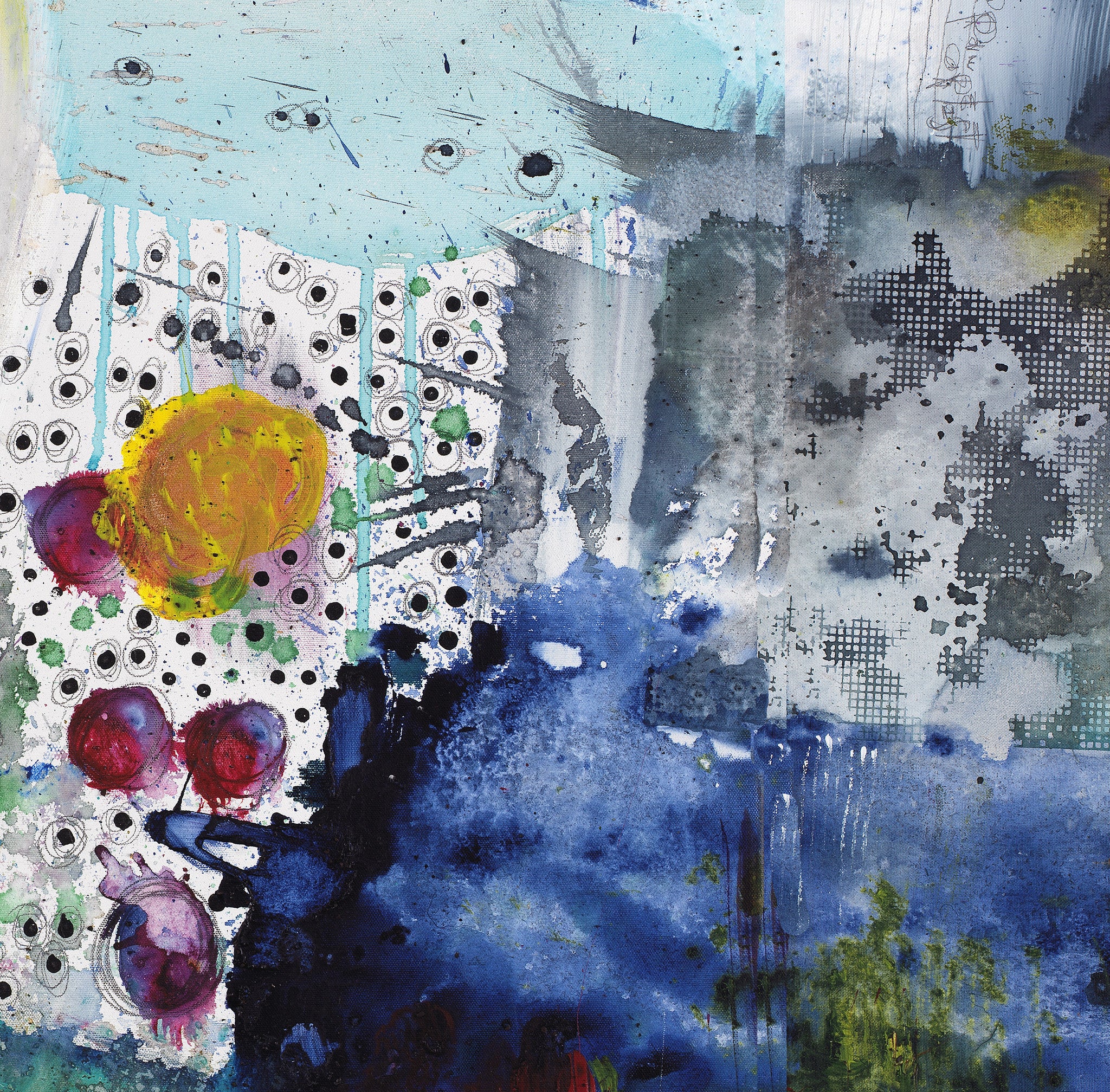 FULL COLOR ART shop from thousands of colorful abstract, colorful mixed media and color filled collage art works of artist michel keck