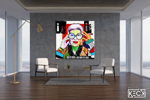 IRIS APFEL ARTWORK | Iris Apfel Paintings | Iris Apfel Collage Art | Iris Apfel art prints