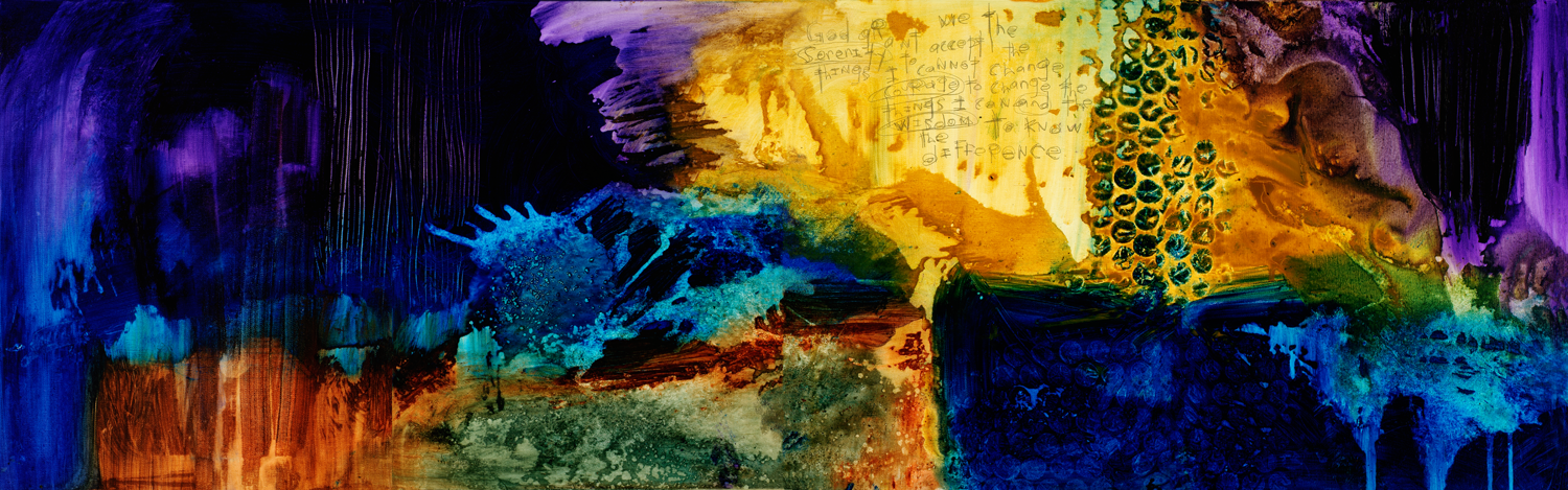 colorful horizontal abstract art prints