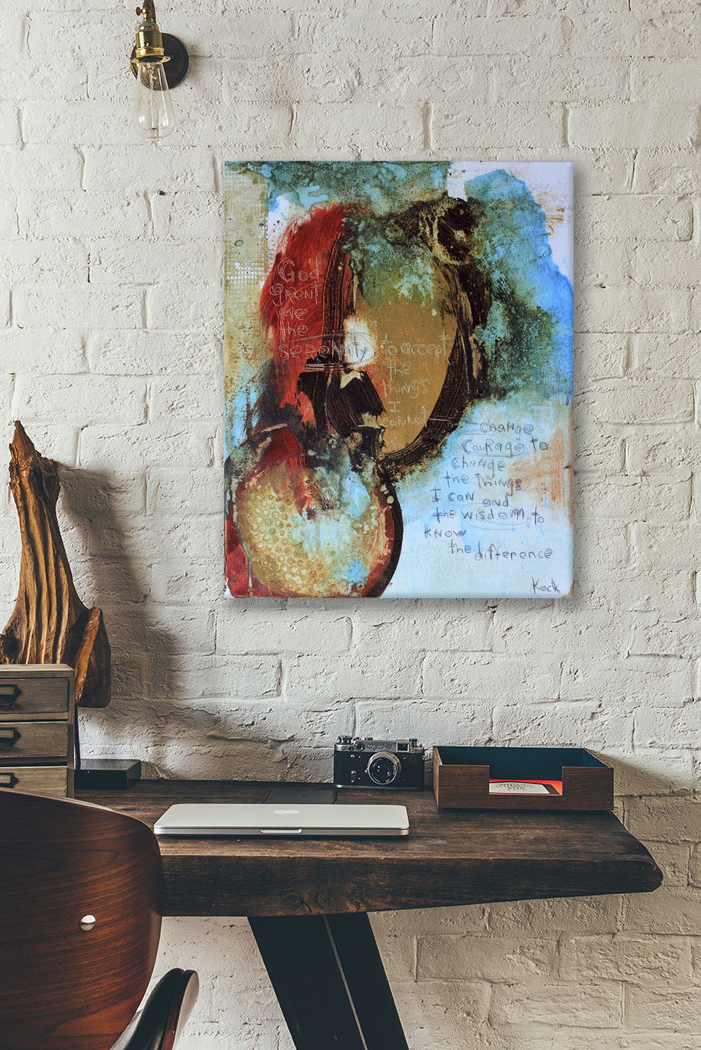 Abstract Scripture Art<br>Canvas Print<br>Serenity Prayer