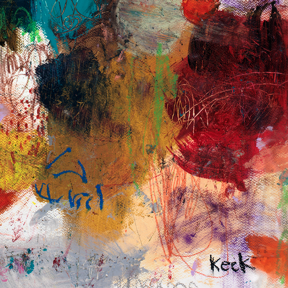 Michel Keck paints in vivid and bold colors.  Color filled art gallery of bold and expressive colorful art prints.