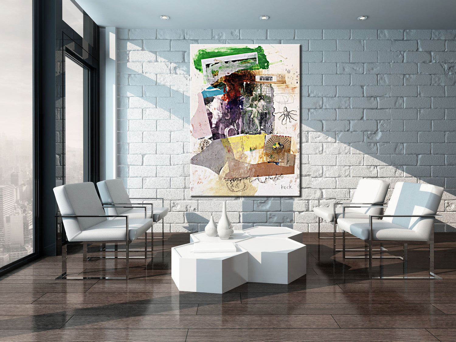 MIXED MEDIA ART Canvas Print of Swallow You Down