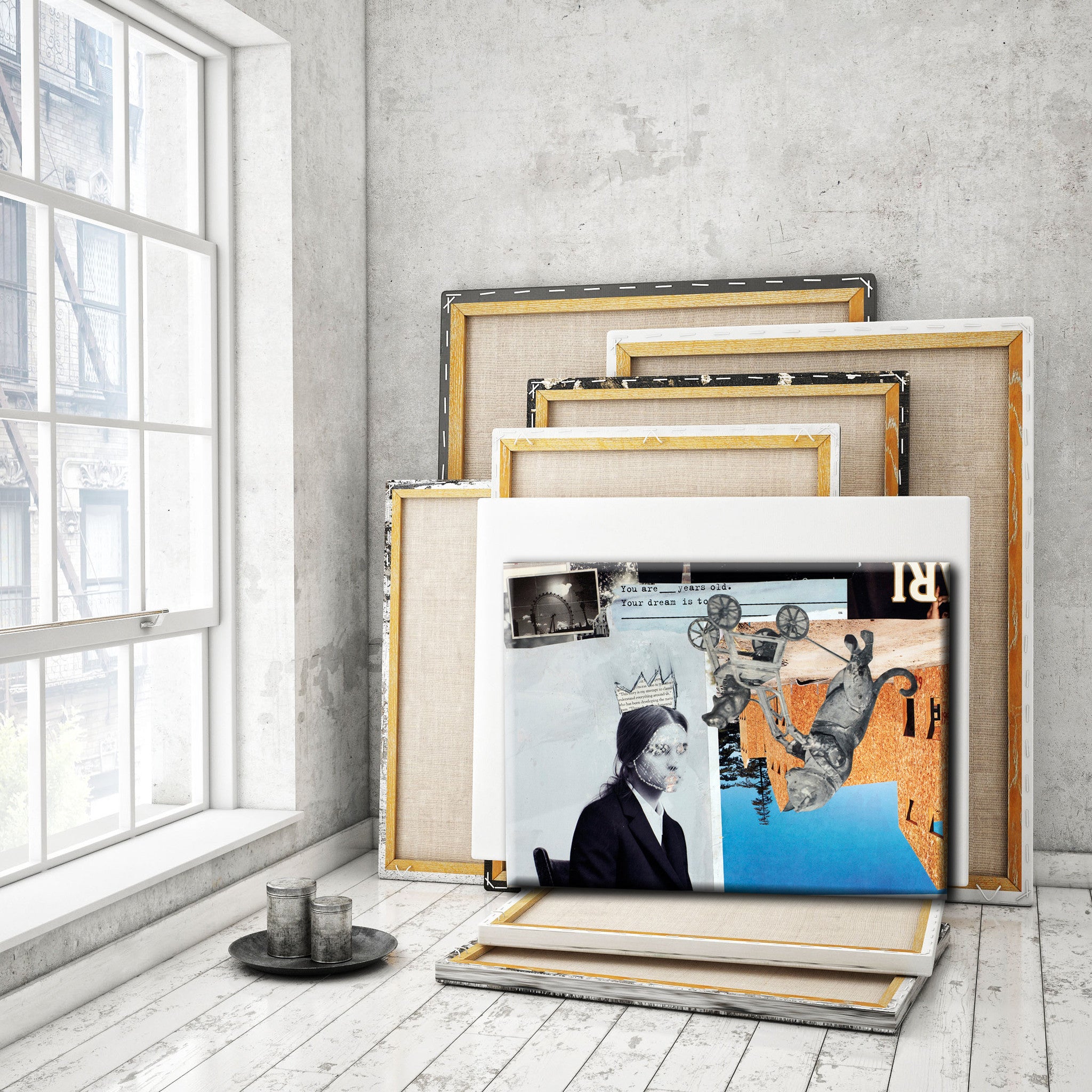 Collage Art Print<br>On Canvas<br>Title: Your Dream Is To...